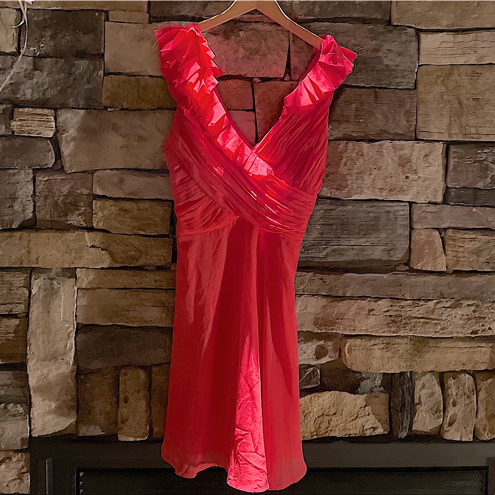 Bebe Pink Ruffle Dress